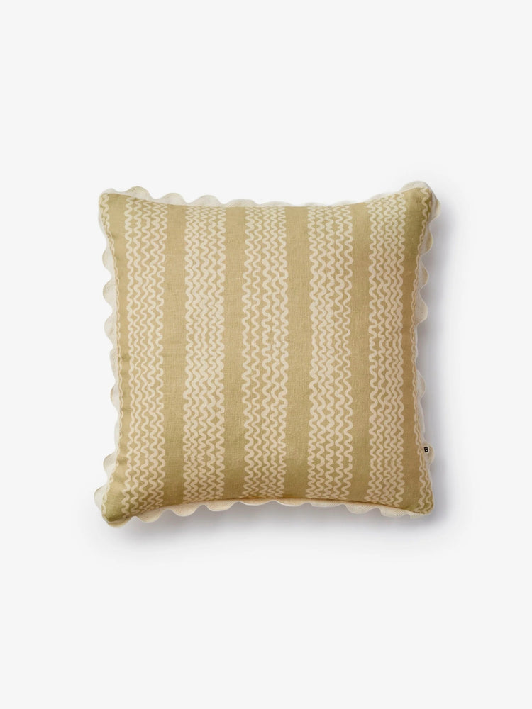 Mini Wave Wheat Linen Cushion