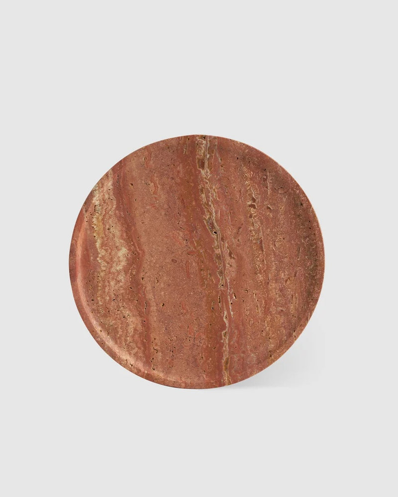 Linea Slim Tray - Red Travertine