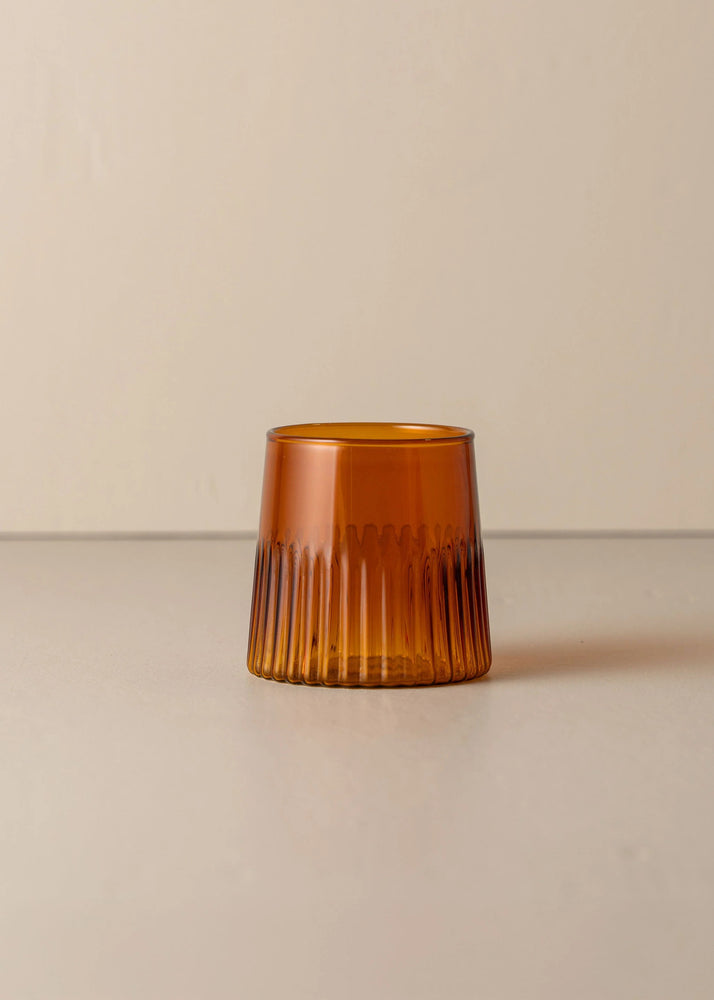 Kairos Medium Water Glass | Dark Amber | Set of 4