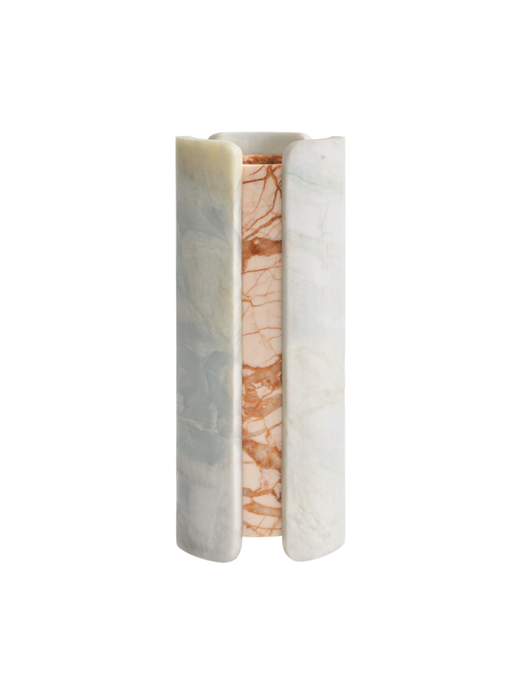 Greg Natale Vent Vase Terreno Gold & Blue Onyx