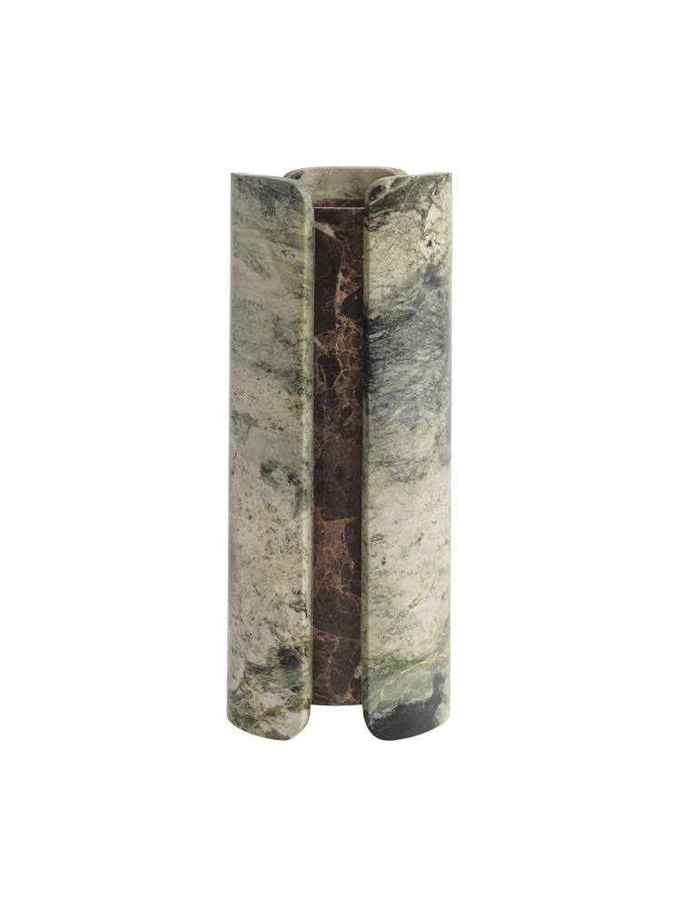 Greg Natale Vent Vase Irish Green & Emperador