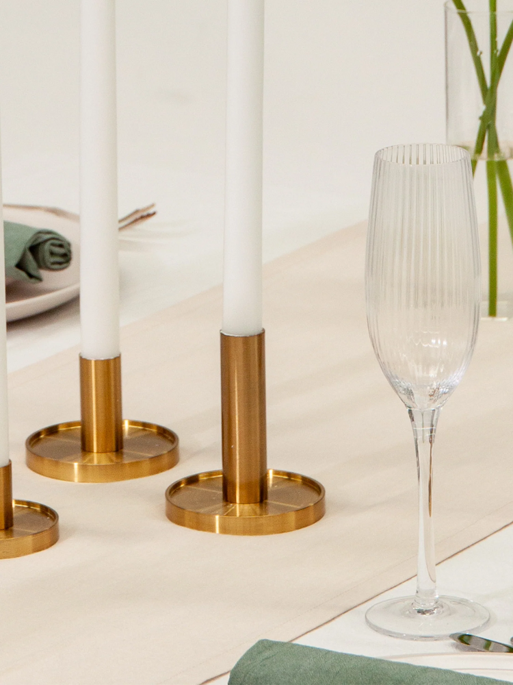 Gold Maya Metal Candle Holder - Large