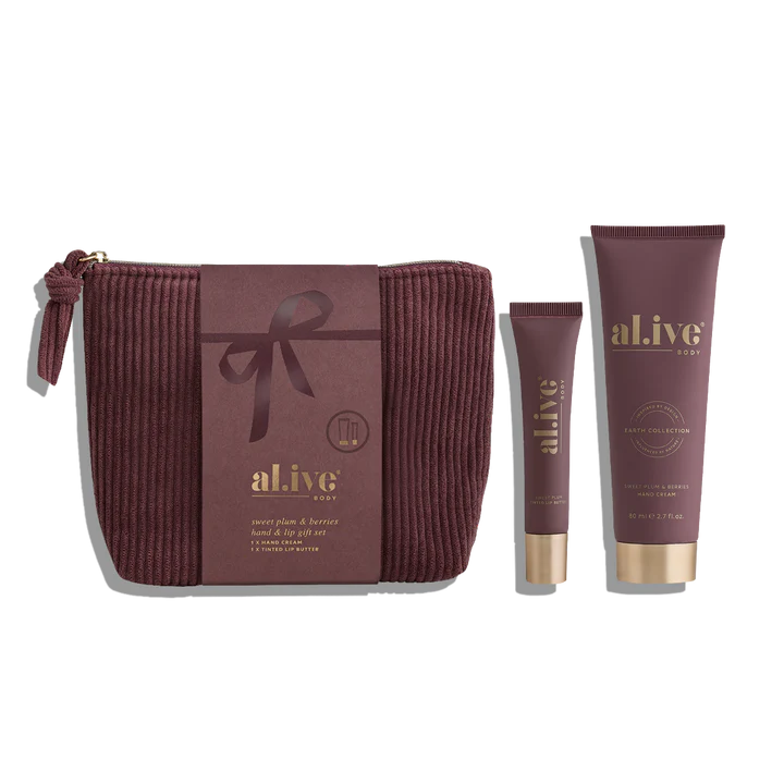 hand & lip gift set sweet plum & berries