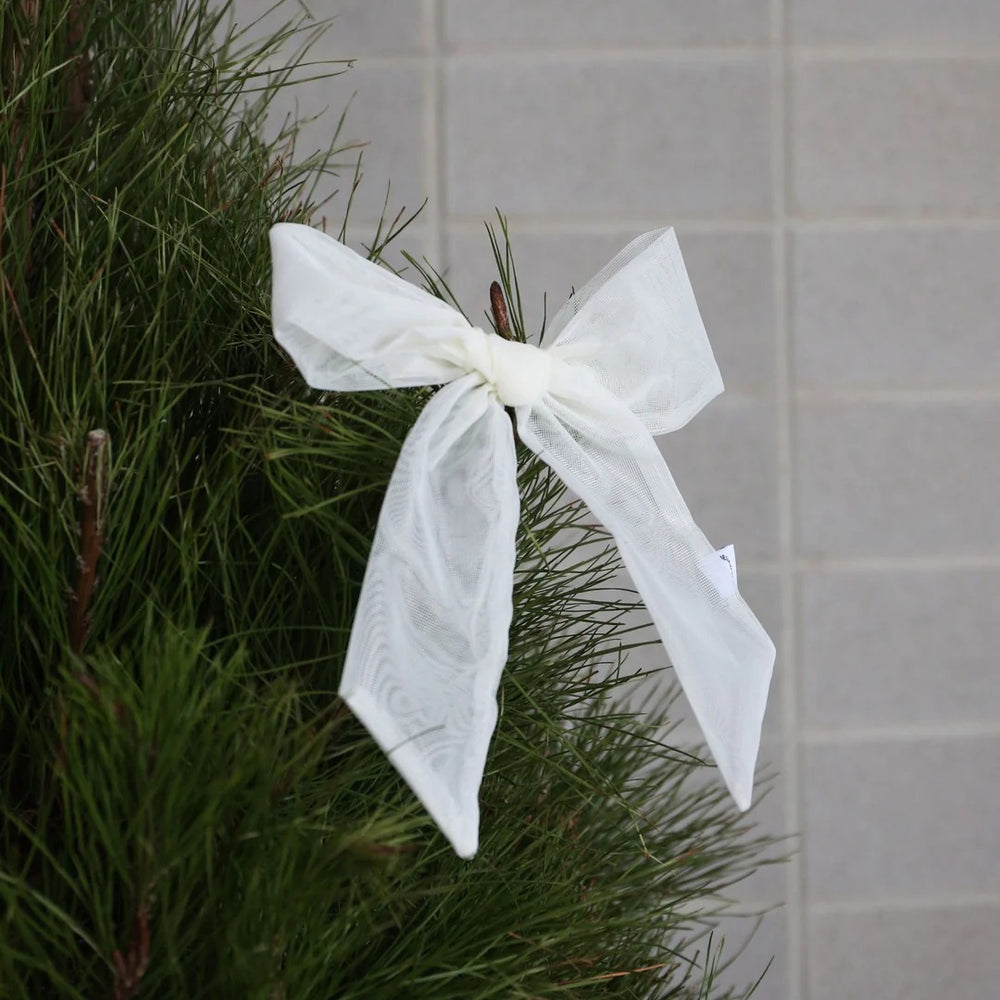 LUVA Bow w/ Tree Clip Mesh Cream