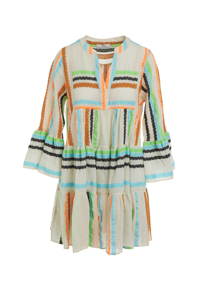 
            
                Load image into Gallery viewer, DEVOTION TWINS ELLA - OFFWHITE WITH COLORED JACQUARD
            
        