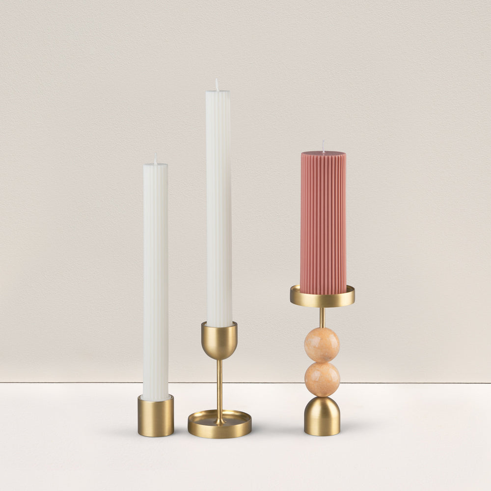 Column Pillar Candle - White