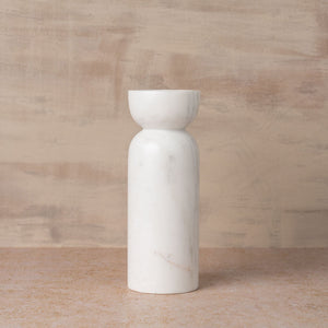 SAARDE Toulin Marble Candle Holder | White