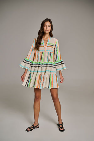 
            
                Load image into Gallery viewer, DEVOTION TWINS ELLA - OFFWHITE WITH COLORED JACQUARD
            
        