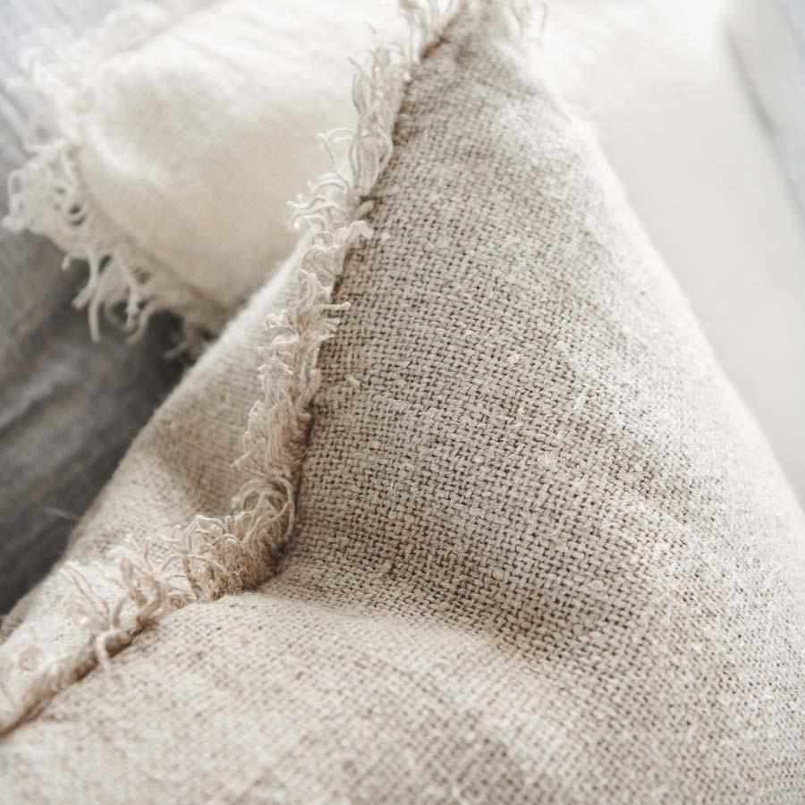 Bedouin Long Lumbar Linen Cushion - Natural
