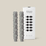 Polka Candle Duo- Grey