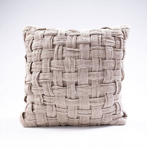 CROSIER HANDWOVEN LINEN CUSHION - NATURAL