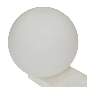 Globe West Easton Orb Table Lamp White Marble