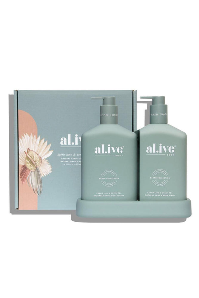 
            
                Load image into Gallery viewer, WASH &amp;amp; LOTION DUO + TRAY - KAFFIR LIME &amp;amp; GREEN TEA
            
        