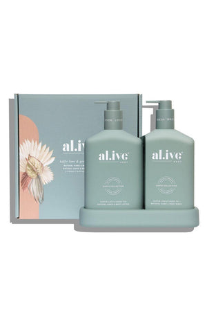 
            
                Load image into Gallery viewer, WASH &amp;amp; LOTION DUO + TRAY - KAFFIR LIME &amp;amp; GREEN TEA
            
        