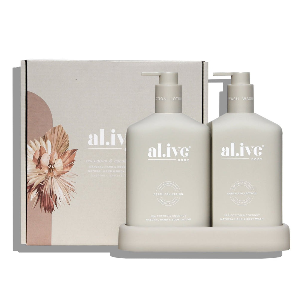 
            
                Load image into Gallery viewer, WASH &amp;amp; LOTION DUO + TRAY - SEA COTTON &amp;amp; COCONUT
            
        